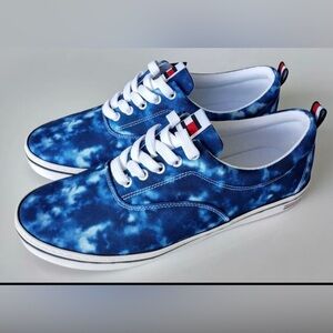 Tommy Hilfiger mens tie dyed canvas nautical boat shoes size 13